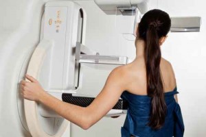 Woman Taking A Mammogram X-ray Test